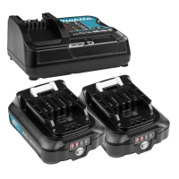 Makita Startset: 2x Makita BL1021B CXT / 197396-9 accu's + lader (12 V, 2.0 Ah, origineel)  AMA00794