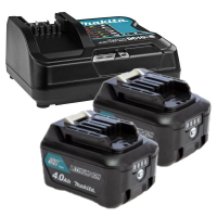 Startset: 2x Makita BL1041B CXT / 197406-2 accu's + lader (12 V, 4.0 Ah, origineel) AMA00841