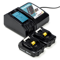 Makita Startset: 2x Makita BL1815N / 18V LXT accu's + lader (18 V, 1.5 Ah, origineel)  AMA00720