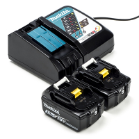 Makita Startset: 2x Makita BL1830B / 18V LXT accu's + lader (18 V, 3.0 Ah, origineel)  AMA00677