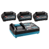 Startset: 3 stuks Makita BL4020 XGT / 40V Max / 191L29-0 accu's + DC40RA snellader (40 V, 2.0 Ah, origineel) AMA00814 - 1
