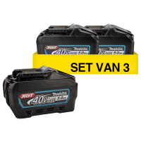 Makita Startset: 3 stuks Makita BL4050F XGT / 40V Max / 191L47-8 accu's (40 V, 5.0 Ah, origineel)  AMA00826