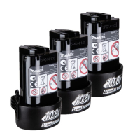 Makita Startset: 3x Makita BL1015K / 191349-9 accu's (10.8 V, 1.5 Ah, origineel)  AMA00758