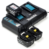 Startset: 3x Makita BL1830B / 18V LXT accu's + dubbellader (18 V, 3.0 Ah, origineel) AMA00724 - 1