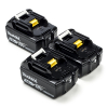 Startset: 3x Makita BL1830B / 18V LXT accu's (18 V, 3.0 Ah, origineel) AMA00649 - 1