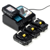 Startset: 4x Makita BL1815N / 18V LXT accu's + lader (18 V, 1.5 Ah, origineel) AMA00722 - 1