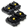 Startset: 4x Makita BL1815N / 18V LXT accu's (18 V, 1.5 Ah, origineel)