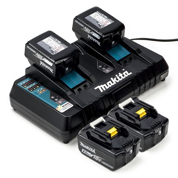 Startset: 4x Makita BL1840B / 18V LXT accu's + duolader (18 V, 4.0 Ah, origineel) AMA00848 - 1