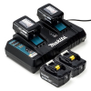 Startset: 4x Makita BL1840B / 18V LXT accu's + duolader (18 V, 4.0 Ah, origineel) AMA00848 - 1