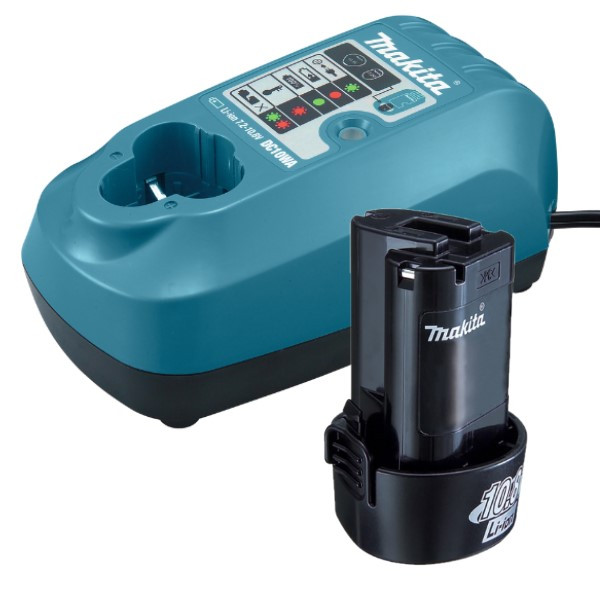 Makita Startset: Makita BL1013 / 196066-7 accu + lader (10.8 V, 1.3 Ah, origineel)  AMA00762 - 1