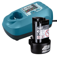 Makita Startset: Makita BL1015K / 191349-9 accu + lader (10.8 V, 1.5 Ah, origineel)  AMA00762