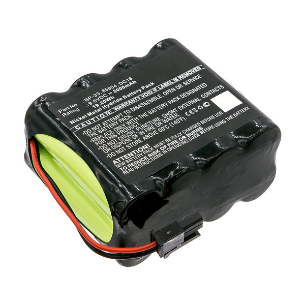 Martel DC16 / 85804 / BP-33 accu (9.6 V, 2000 mAh, 123accu huismerk)  AMA00339 - 1