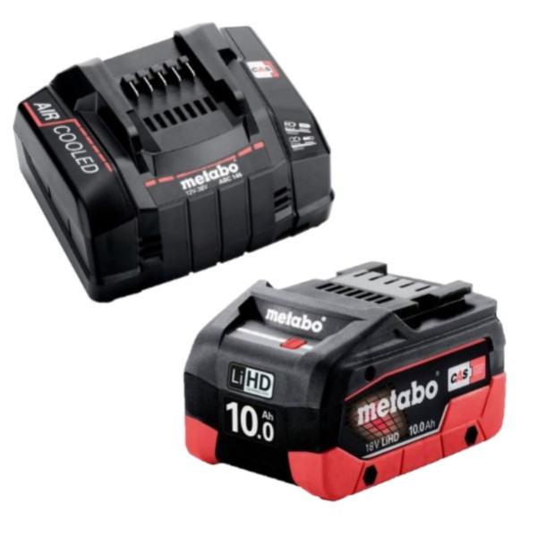 Metabo 18V LiHD 625549000 / CAS Alliance accu + ASC 145 snelader (18V, 10 Ah, origineel) AME00511 - 1