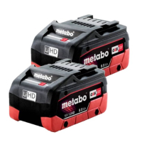 Metabo 2 stuks: Metabo LiHD 625369000 / 18V CAS Alliance accu's (18 V, 8.0 Ah, origineel)  AME00447