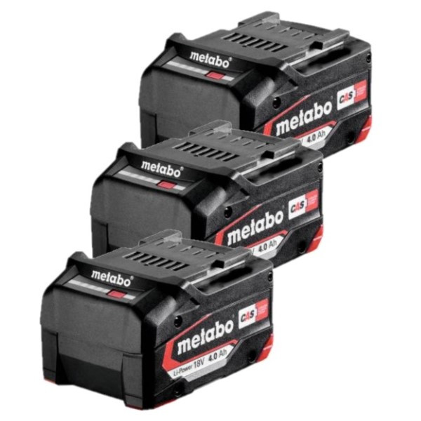 3 stuks: Metabo 18V Li-Power 625027000 / CAS 18V Alliance accu's (18 V, 4.0 Ah, origineel) AME00438 - 1