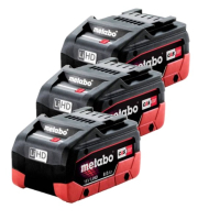 Metabo 3 stuks: Metabo LiHD 625369000 / 18V CAS Alliance accu's (18 V, 8.0 Ah, origineel)  AME00450