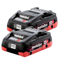 Startset: 2x Metabo 18V LiHD 625367000 / CAS Alliance accu's (18V, 4.0 Ah, origineel) AME00446