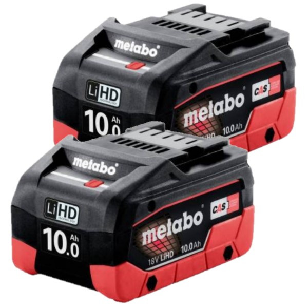 Metabo Startset: 2x Metabo 18V LiHD 625549000 / CAS Alliance accu's (18V, 10 Ah, origineel)  AME00425 - 1