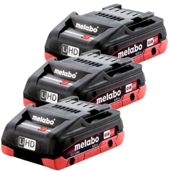 Metabo Startset: 3x Metabo 18V LiHD 625367000 / CAS Alliance accu's (18V, 4.0 Ah, origineel)  AME00442 - 1