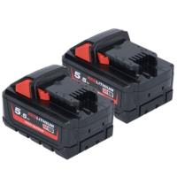 Milwaukee 2- Pack Milwaukee M18 HB5.5 High Output accu's (18 V, 5.5 Ah, origineel)  AMI00653