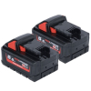 2- Pack Milwaukee M18 HB5.5 High Output accu's (18 V, 5.5 Ah, origineel)