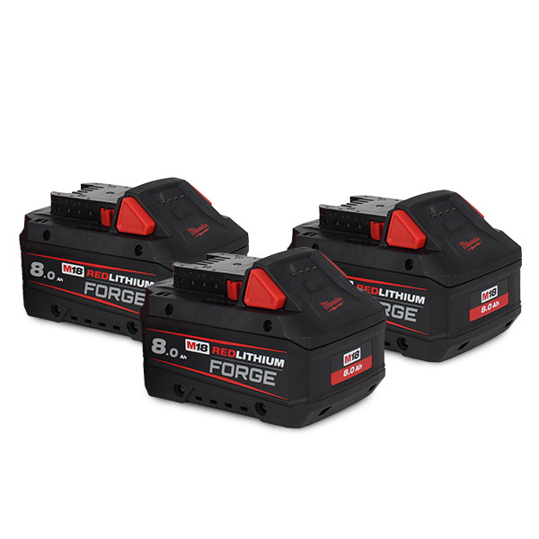 3-Pack Milwaukee M18 FB8 Forge / 4932492131 accu's (18 V, 8.0 Ah, origineel) AMI00697 - 1