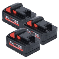 Milwaukee 3- Pack Milwaukee M18 HB5.5 High Output accu's (18 V, 5.5 Ah, origineel)  AMI00650