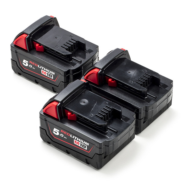 Milwaukee 3-pack Milwaukee M18 B5 / 4932430483 accu's (18 V, 5.0 Ah, origineel)  AMI00556 - 1
