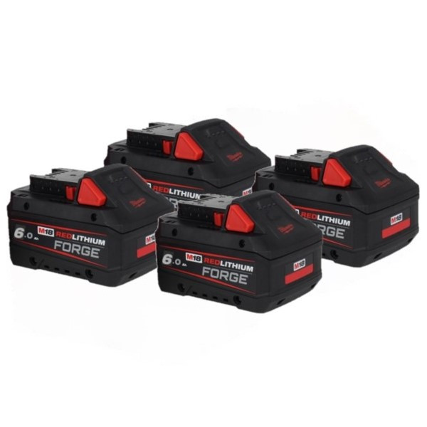 4-Pack Milwaukee M18 FB6 Forge / 4932492533 accu's (18 V, 6.0 Ah, origineel) AMI00715 - 1