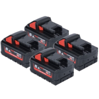 Milwaukee 4- Pack Milwaukee M18 HB5.5 High Output accu's (18 V, 5.5 Ah, origineel)  AMI00652