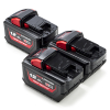 EOL- 3-Pack Milwaukee M18 HB12 High Output / 4932464260 accu's (18 V, 12 Ah, origineel)
