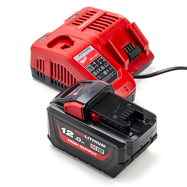 EOL- HNRG Pack: Milwaukee M18 HB12 High Output accu + lader (18 V, 12 Ah, origineel) AMI00546 - 1