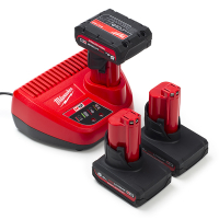 Milwaukee HNRG Pack: 3x Milwaukee M12 HB5 accu's + lader (12 V, 5.0 Ah, origineel)  AMI00641