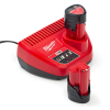 NRG Pack: 2x Milwaukee M12 B3 / 4932451388 accu's + lader (12 V, 3.0 Ah, origineel) AMI00647 - 1