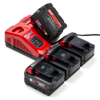 Milwaukee NRG Pack: 4x Milwaukee M18 B5 / 4932430483 accu's + lader (18 V, 5.0 Ah, origineel)  AMI00535