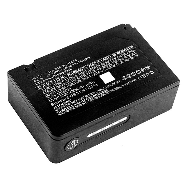 Mindray 2ICR19/65 / LI12I001A accu (7.4 V, 3400 mAh, 123accu huismerk) AMI00302 - 1