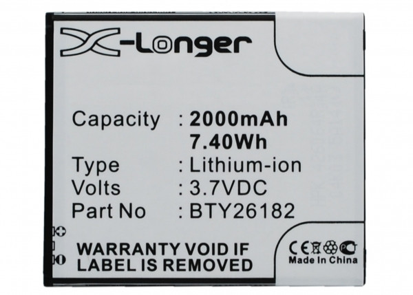 Mobistel BTY26182 accu (2000 mAh, 123accu huismerk)  AMO00238 - 1