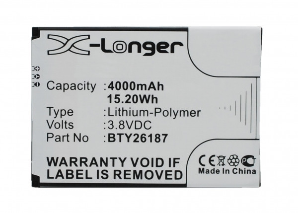 Mobistel BTY26187 accu (4000 mAh, 123accu huismerk)  AMO00242 - 1