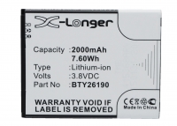 Mobistel BTY26190 accu (2000 mAh, 123accu huismerk)  AMO00239