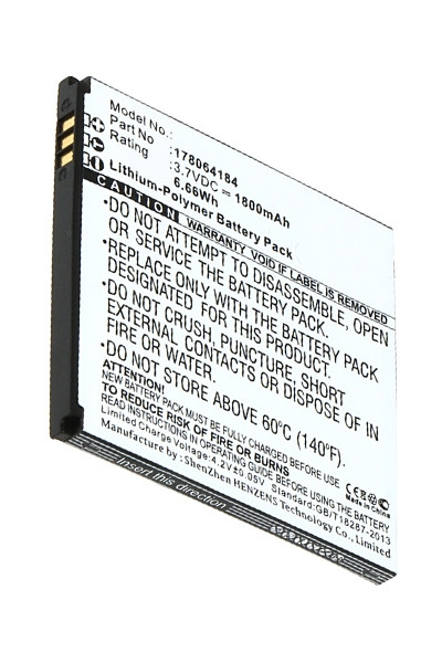 Mobiwire 178064184 accu (1800 mAh, 123accu huismerk)  AMO00308 - 1