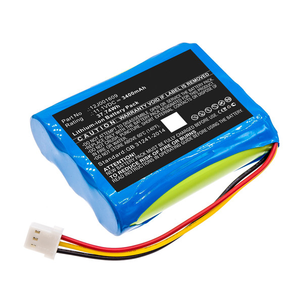 Moneual 12J001609 accu (11.1 V, 3400 mAh, 123accu huismerk)  AMO00455 - 1