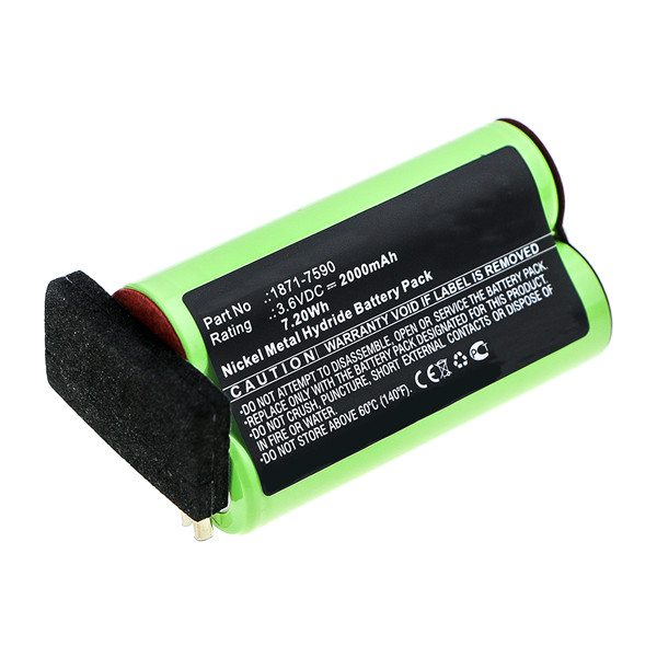 Moser 1871-7590 accu (3,6 V, 2000 mAh, 123accu huismerk)  AMO00437 - 1