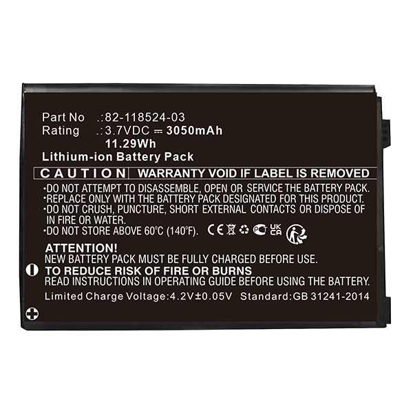 Motorola 82-118524-03 / BTRY-MCXX-3080-01R accu (3050 mAh, 123accu huismerk)  AMO00530 - 1