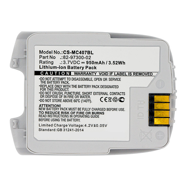 Motorola BTRY-CS40EAB00-04 / 82-97300-03 accu wit (3.7 V, 950 mAh, 123accu huismerk) AMO00384 - 3