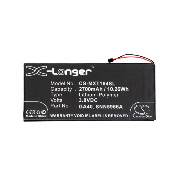 Motorola GA40 / SNN5966A accu (2700 mAh, 123accu huismerk)  AMO00325 - 1