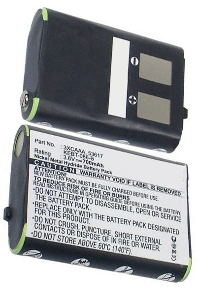 Motorola KEBT-086-B / 53617 / 3XCAAA accu (3.6 V, 700 mAh, 123accu huismerk)  AMO00205 - 1