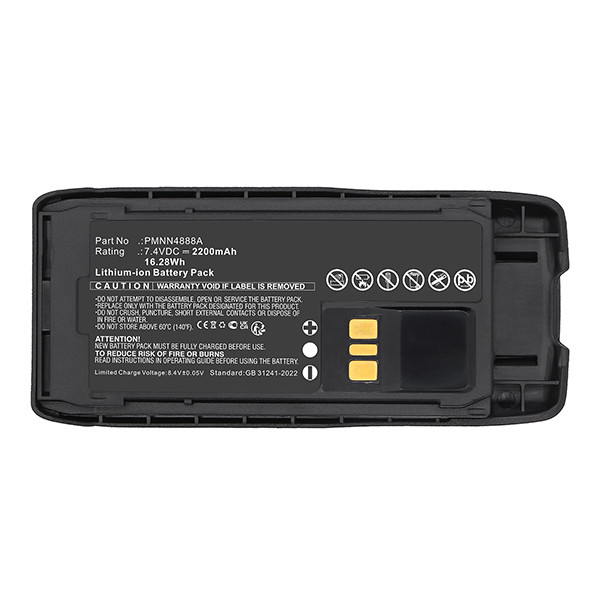 Motorola PMNN4888A / PMNN4889A accu (7.4 V, 2200 mAh, 123accu huismerk) AMO00594 - 1