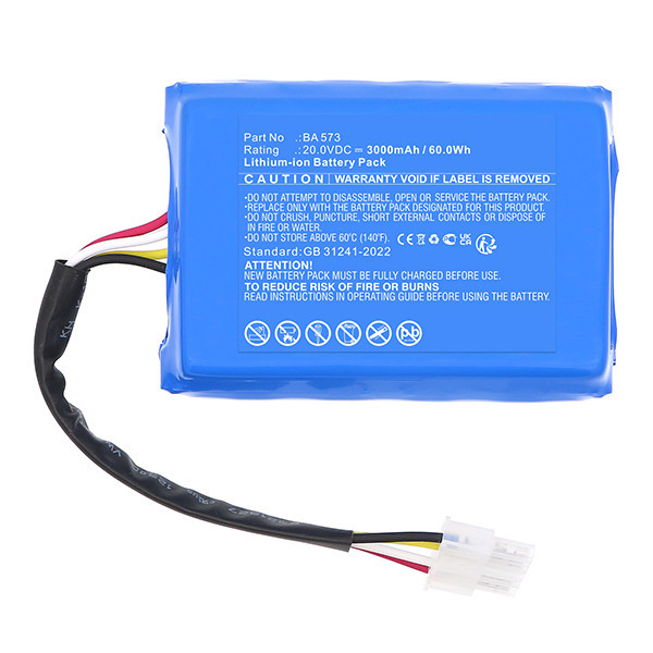 Mowox BA 573 accu (20 V, 3000 mAh, 123accu huismerk) AMO00601 - 2