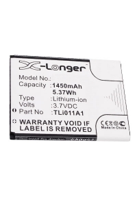 NET10 TLi011A1 accu (1450 mAh, 123accu huismerk)  ANE00098