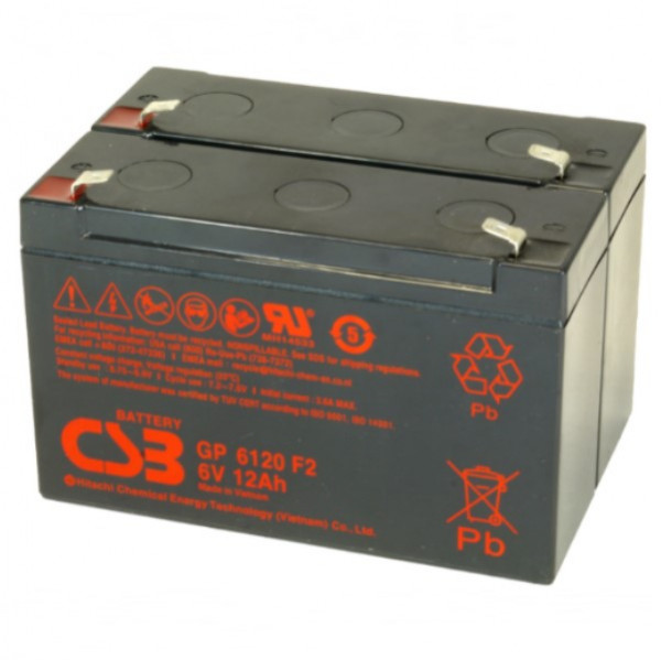 CSB UPS RBC3 / APCRBC3 / Cartridge #3 accu vervangingsset (6V, 12Ah) ANR00036 - 1